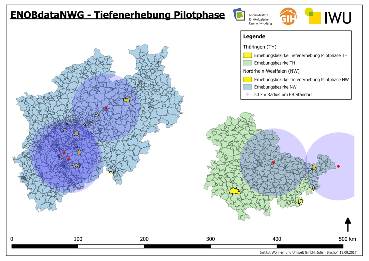 Einsatzplanung mit GIS-Unterstützung in der Tiefenerhebung (© IÖR, IWU)